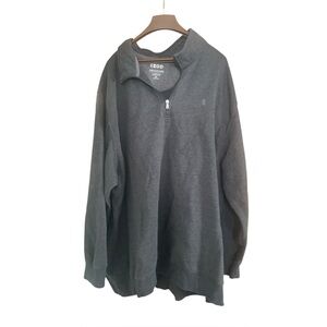 IZOD Advantage Men’s Charcoal Quarter Zip Stretch Pullover Fleece Sweater 3XL